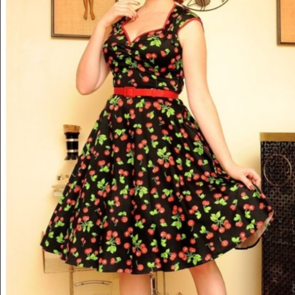Pinup Couture Heidi dress in cherries